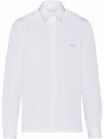 Prada chemise à détails de clous - Blanc