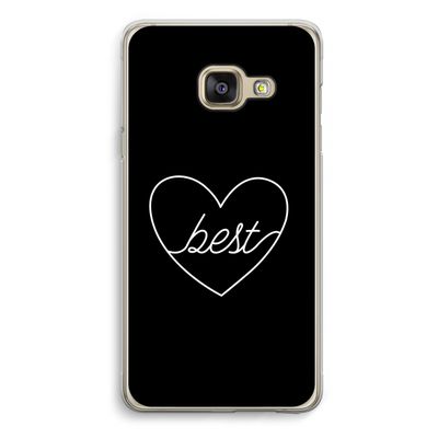 Best heart black: Samsung A3 (2017) Transparant Hoesje
