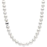 TI SENTO-Milano 34016PW Ketting Beads zilver-zoetwaterparel zilverkleurig-wit 8 mm 44 cm