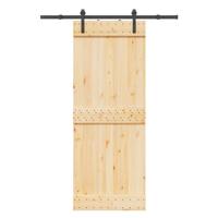 Schuifdeur met beslag 80x210 cm massief grenenhout