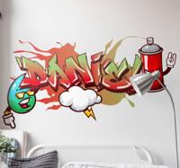 Muursticker graffiti spraycan karakters - thumbnail