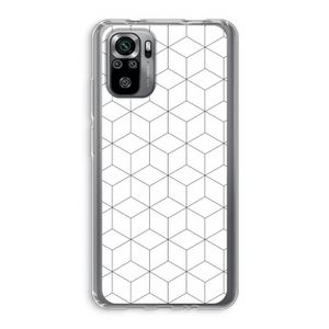 Zwart-witte kubussen: Xiaomi Redmi Note 10S Transparant Hoesje