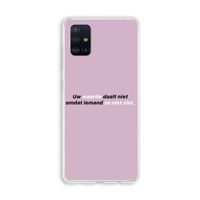 uw waarde daalt niet: Galaxy A51 4G Transparant Hoesje