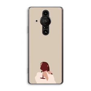 I drink wine: Sony Xperia Pro-I Transparant Hoesje