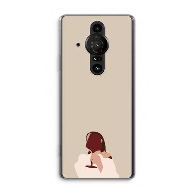 I drink wine: Sony Xperia Pro-I Transparant Hoesje