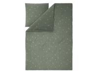 LIVARNO Mousseline dekbedovertrek 140 x 200 cm (Bloemen/groen)