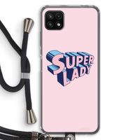 Superlady: Samsung Galaxy A22 5G Transparant Hoesje met koord