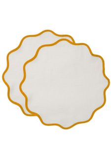 La DoubleJ lot de deux sets de table Cloud - Blanc