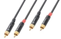Power Dynamics 177.087 audio kabel 0,5 m 2 x RCA Zwart - thumbnail