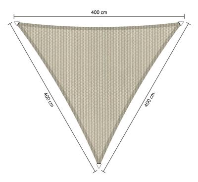 Driehoek 4,00x4,00x4,00 m Sahara Sand - Shadow comfort