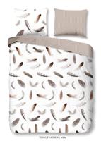 Good Morning Dekbedovertrek "veren" - Wit - (140x200/220 cm) - Katoen Flanel