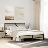 Bedframe zonder matras hout sonoma eikenkleurig 137x190 cm