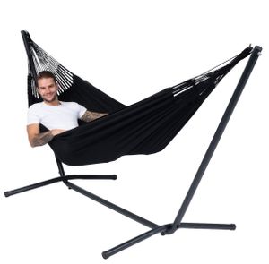 'Easy & Classic' Black Eénpersoons Hangmatset - 120 kg - Zwart - Colombiaanse - Tropilex