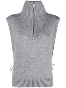 Fabiana Filippi sleeveless roll-neck knitted vest - Gris