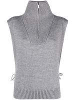 Fabiana Filippi sleeveless roll-neck knitted vest - Gris - thumbnail