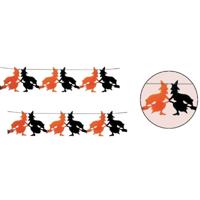 Halloween heks slinger - 2x - 300 cm - Halloween/horror decoratie/versiering - Heksen slingers