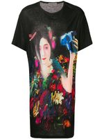 Yohji Yamamoto oversized print T-shirt - Noir - thumbnail