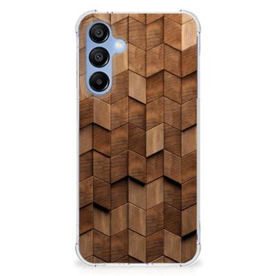 Stevig Telefoonhoesje voor Samsung Galaxy A16 Wooden Cubes