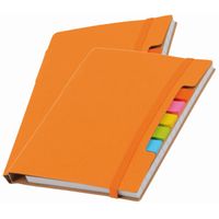 Pakket van 4x stuks schoolschriften/notitieboeken A6 gelinieerd oranje