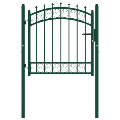 VidaXL Poort met speerpunten 100x100 cm staal groen