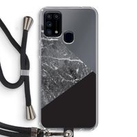 Combinatie marmer: Samsung Galaxy M31 Transparant Hoesje met koord