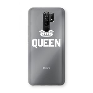 Queen zwart: Xiaomi Redmi 9 Transparant Hoesje