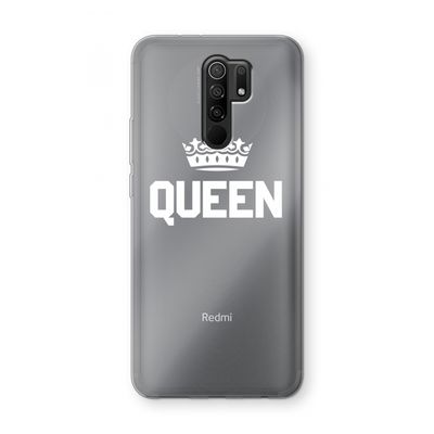 Queen zwart: Xiaomi Redmi 9 Transparant Hoesje