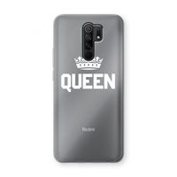 Queen zwart: Xiaomi Redmi 9 Transparant Hoesje