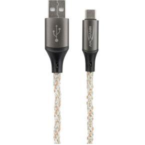 Ansmann 1700-0158 USB-kabel 1 m USB A USB C Meerkleurig