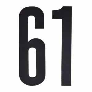 Naamsticker cijfer 61 zwart