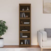 Boekenkast 50x35x183 cm massief grenenhout honingbruin