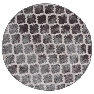 VidaXL Vloerkleed wasbaar anti-slip ø120 cm meerkleurig