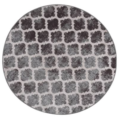 VidaXL Vloerkleed wasbaar anti-slip ø120 cm meerkleurig