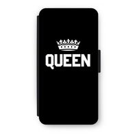 Queen zwart: iPhone 7 Plus Flip Hoesje