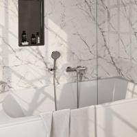 Brauer Chrome Edition Opbouw Baddouche Thermostaatkraan - Wandhouder - 3 stand - Doucheslang - Handdouche - Chroom