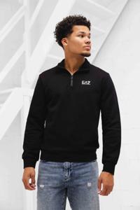 Emporio Armani EA7 8NPM35 Quarter Zip Sweater Heren Zwart - Maat XS - Kleur: Zwart | Soccerfanshop