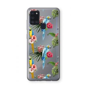 Kleurrijke papegaaien: Samsung Galaxy A21s Transparant Hoesje