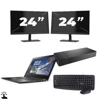 Microsoft Surface Laptop 4 - Intel Core i7-11e Generatie - 13 inch - Touch - 16GB RAM - 128GB SSD - Windows 11 Home + 2x 24 inch Monitor