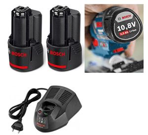 Bosch Blauw 12v (10,8v) starterset met 2 accu&apos;s van 2,5Ah + Lader AL1130CV - 1600A004ZP