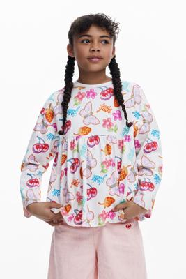 Uitlopende fruiten T-shirt - MATERIAL FINISHES - 11/12