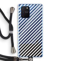 Strepen zwart-wit: Samsung Galaxy Note 10 Lite Transparant Hoesje met koord