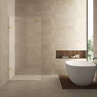 Wiesbaden Less Inloopdouche 700x2000mm - Nano Coating - Helder Glas & Geborsteld Messing