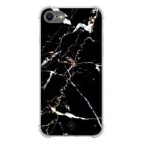 iPhone SE (2020/2022) / 8 / 7 shockproof hoesje - Marmer zwart