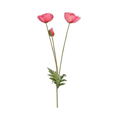 Kunstbloem Papaver Donker Roze