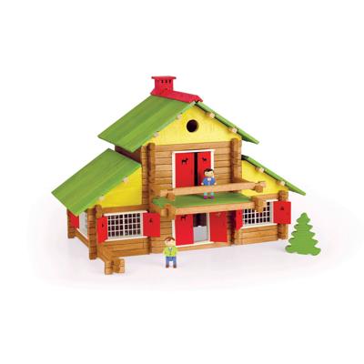 Bouwstenen Jeujura My Wooden Chalet 8005 240 Onderdelen