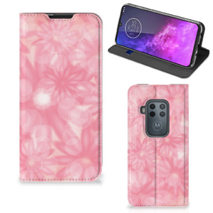 Motorola One Zoom Smart Cover Spring Flowers