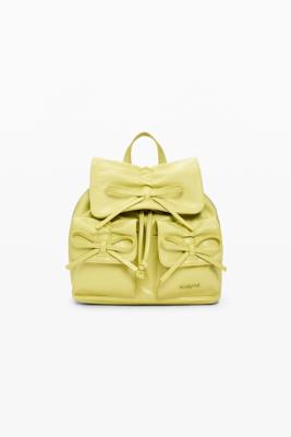 Kleine rugzak met glanzende strik - GREEN - U