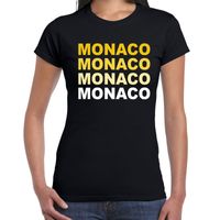 Monaco landen t-shirt zwart voor dames Monaco landen t-shirt zwart voor dames