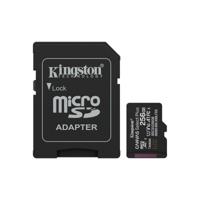 Micro SD geheugenkaart met adapter Kingston SDCS3/256GB