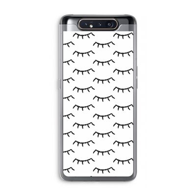 Wimpers: Samsung Galaxy A80 Transparant Hoesje